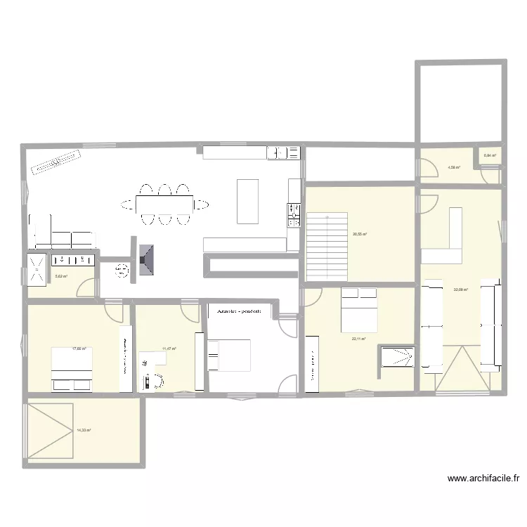 Le Cator. Plan de 9 et 129 m² Le Cator. Plan de 9 et 129 m²