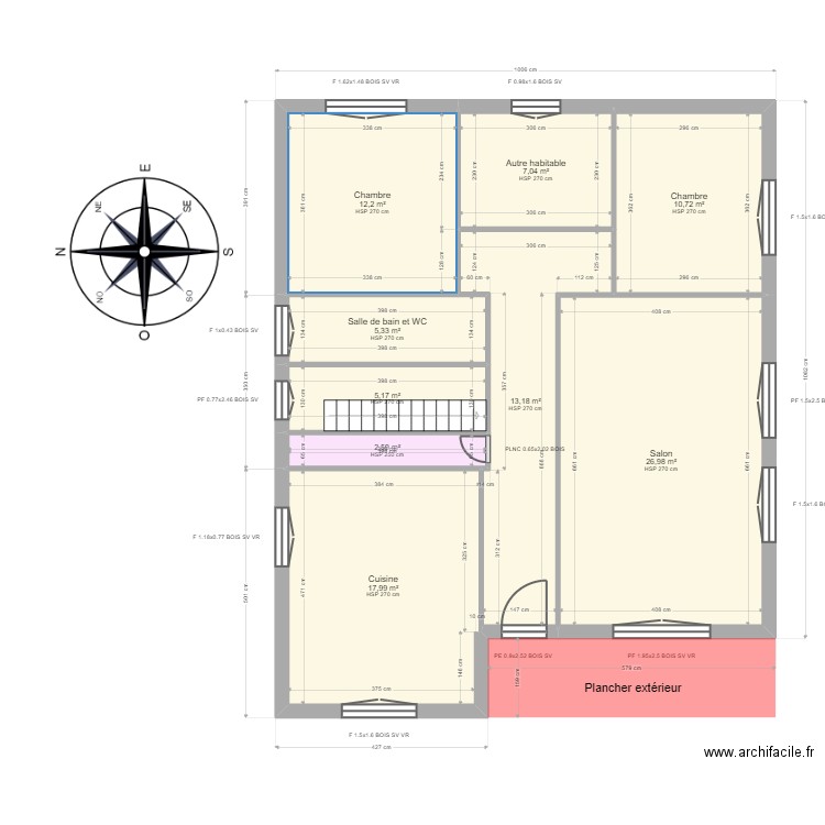 ML24013875 DANTIN EYOUM. Plan de 23 pièces et 314 m2