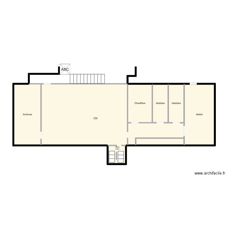 Etage -1. Plan de 7 pièces et 69 m2