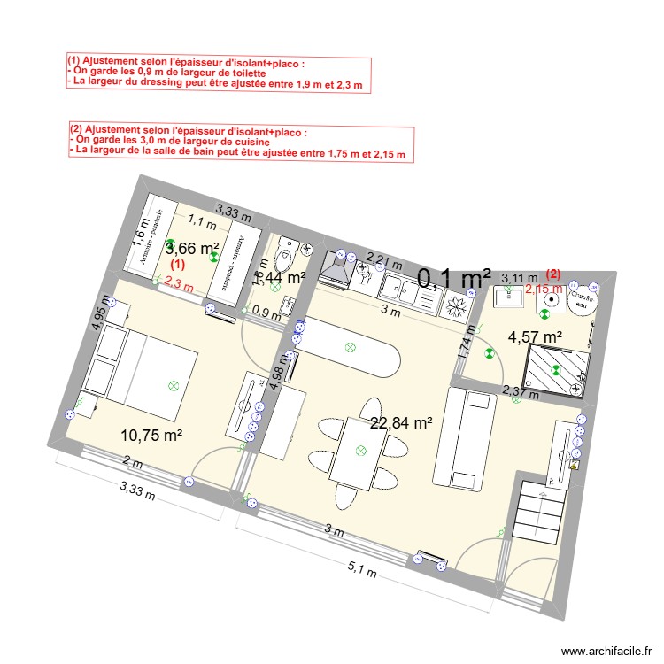 Appartement 17D v2. Plan de 0 pièce et 0 m2