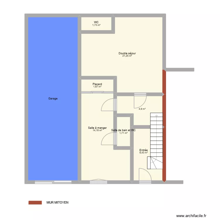 PAUL LEDUC. Plan de 8 Pièces et 86 m²