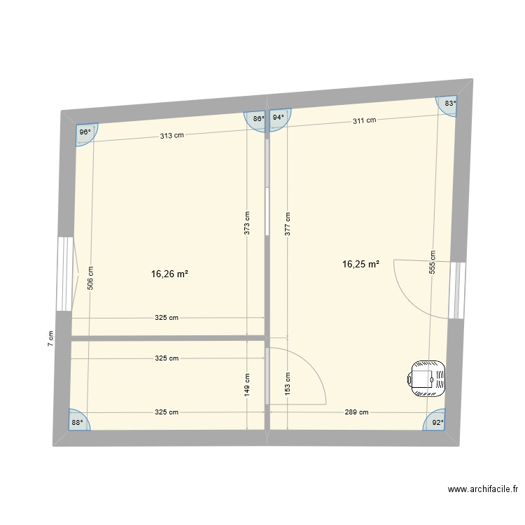 gilles. Plan de 4 pièces et 65 m2