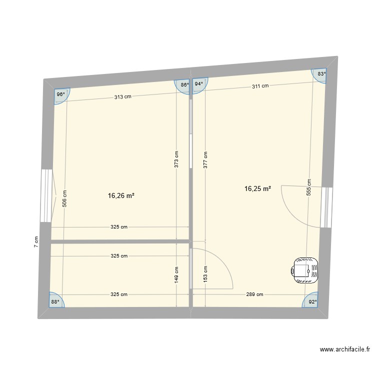 gilles. Plan de 4 pièces et 65 m2