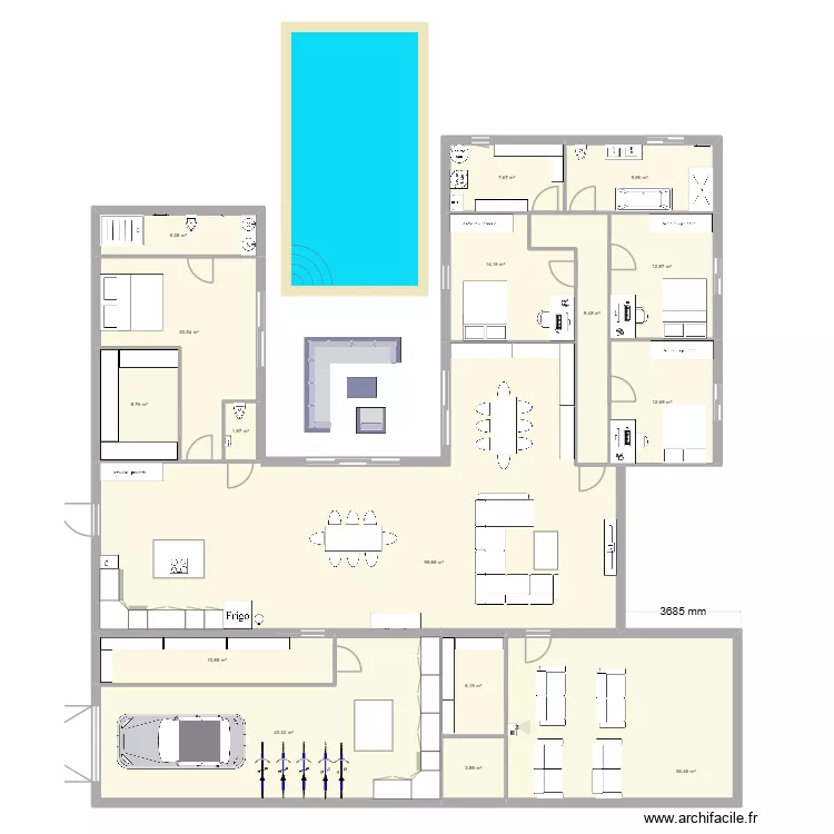 Maison toto et nam's grosse config. Plan de 
