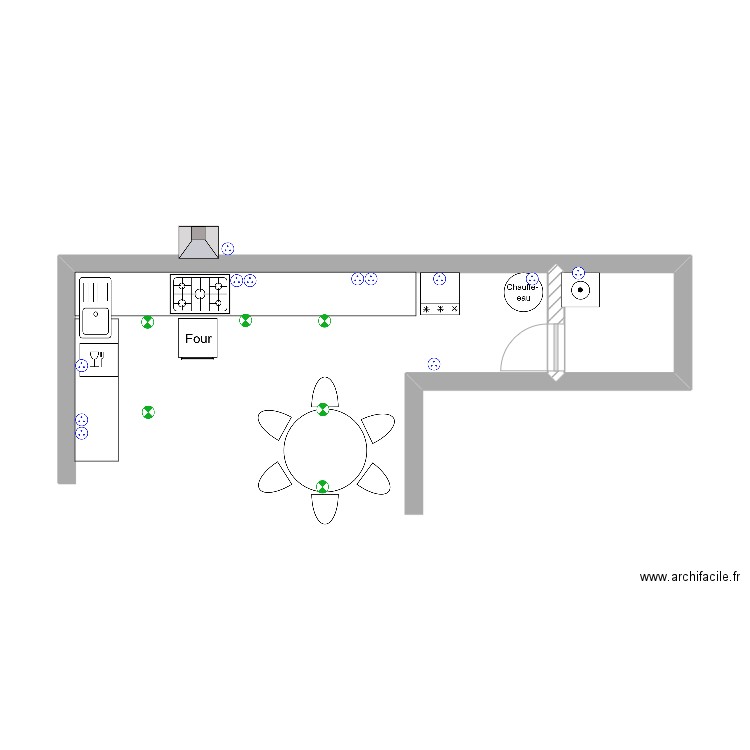 927 ELECTRICITE. Plan de 1 pièce et 2 m2
