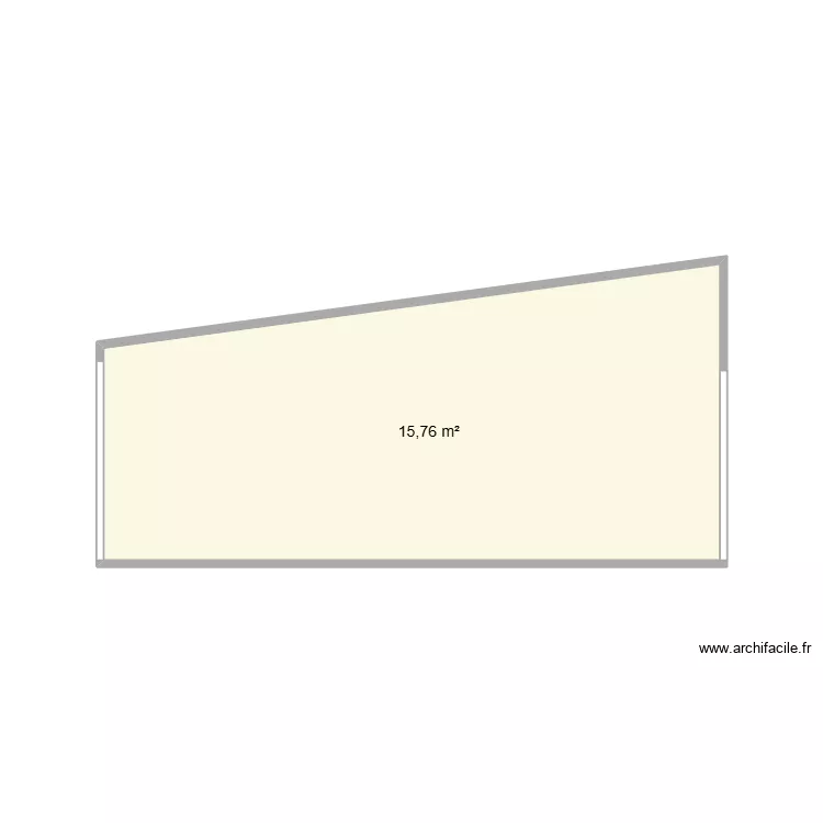 Plan de coupe garage. Plan de 1  et 16 m²