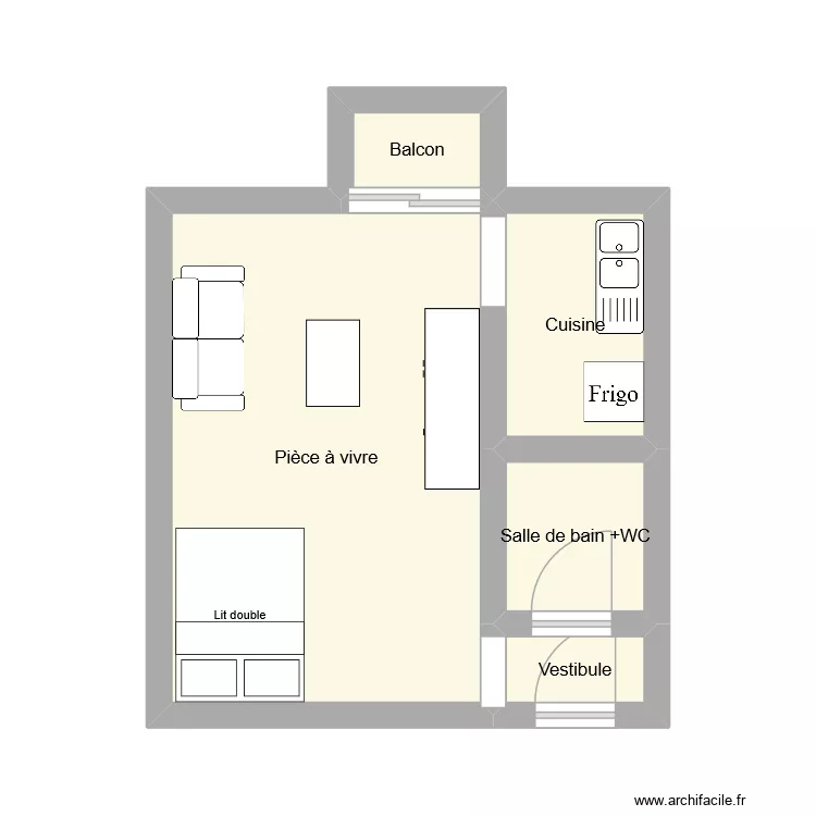 DABO Amine. Plan de 5  et 22 m²