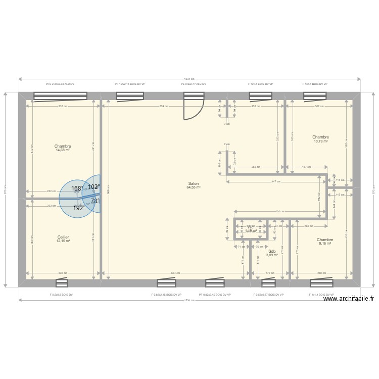 Charrier. Plan de 7 pièces et 116 m2