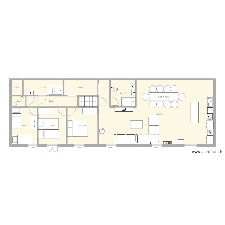poligny etage. Plan de 0 pièce et 0 m2