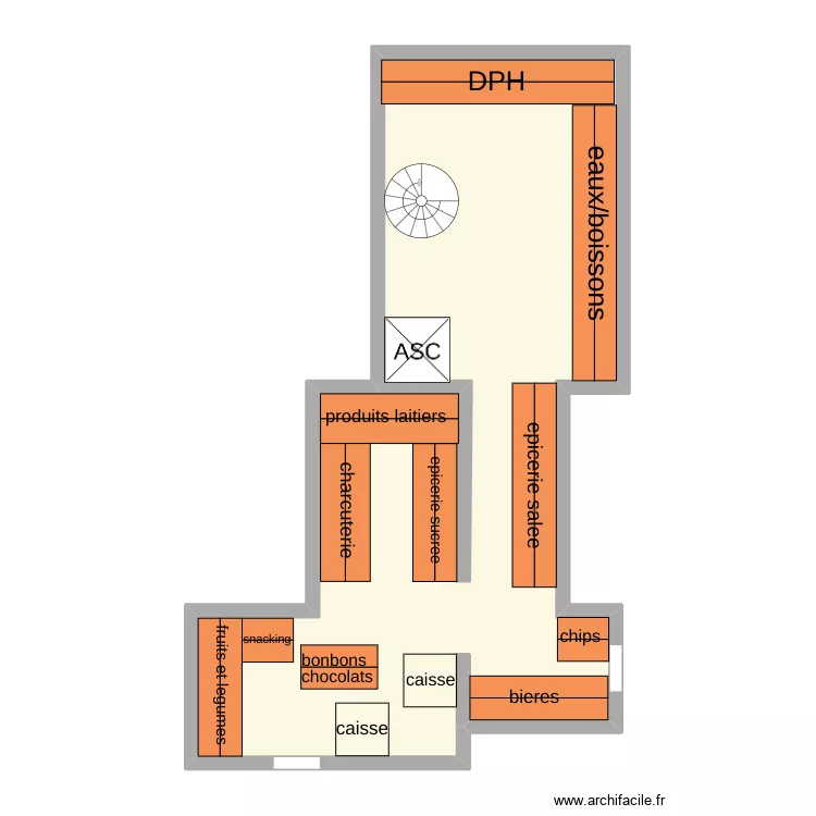 plan carrefour. Plan de 1 pièce et 63 m²
