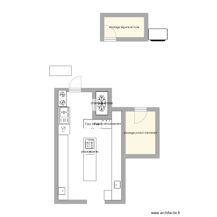 rocle modificationn. Plan de 3 pièces et 11 m2