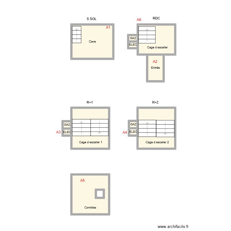 2504 COUVRAN. Plan de 13 pièces et 26 m2