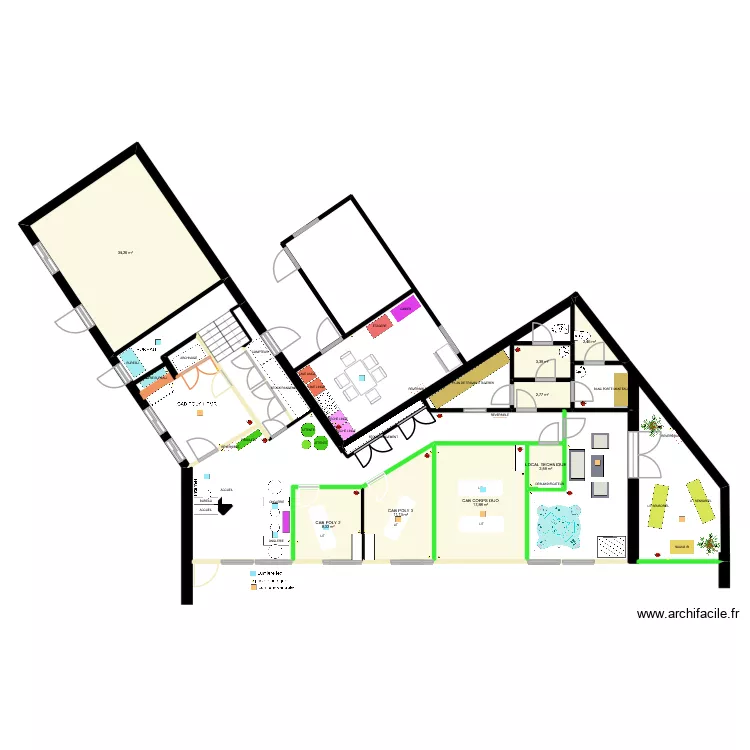PLAN POSTE V1. Plan de 8 et 83 m² PLAN POSTE V1. Plan de 8 et 83 m²