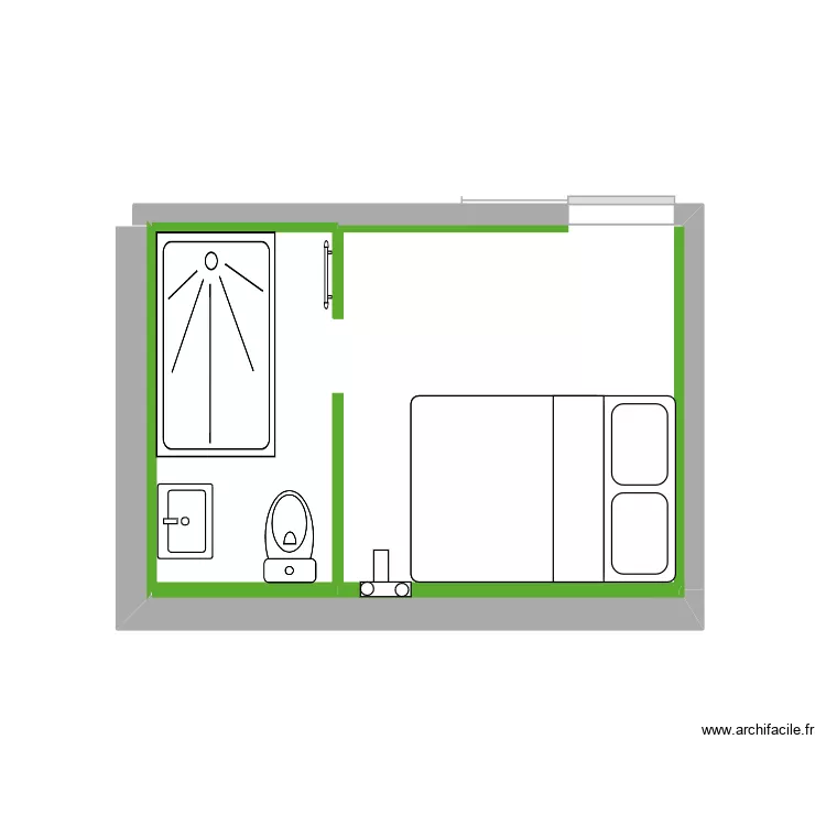pi&egrave;ce aveugle. Plan de 