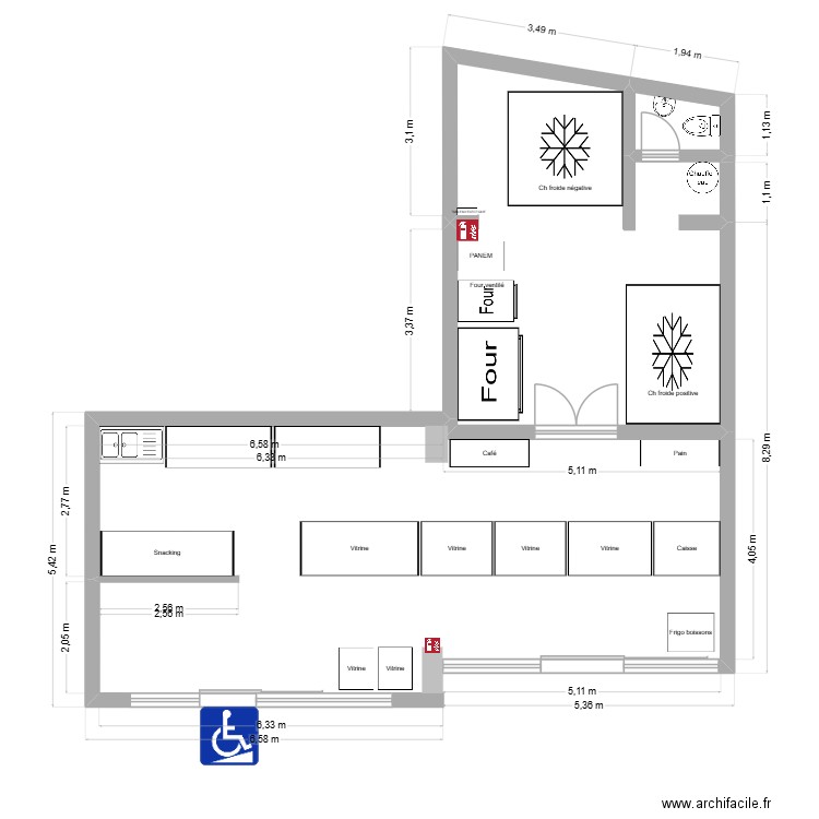 Mag CapB. Plan de 2 pièces et 29 m2