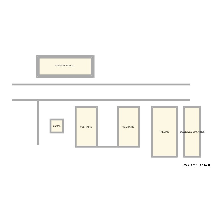 PROJET SAINTE ROSE. Plan de 6 pièces et 27 m2
