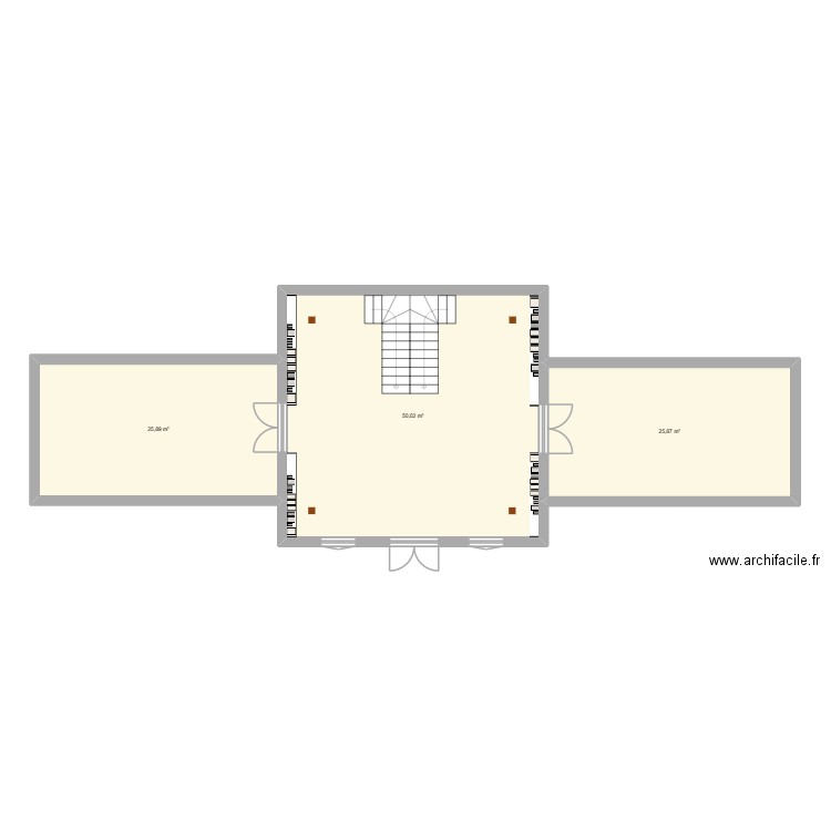 CASA. Plan de 3 pièces et 102 m2