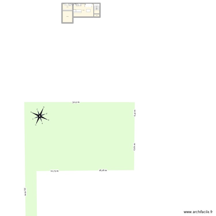 PROJET MAISON v2. Plan de 5 pièces et 47 m2