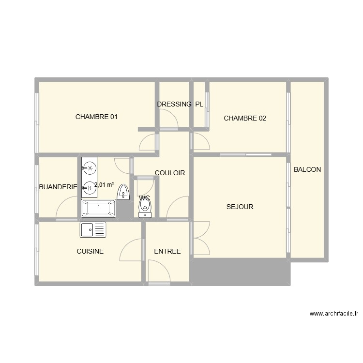  APPART PARC DES CEDRES. Plan de 14 pièces et 38 m2