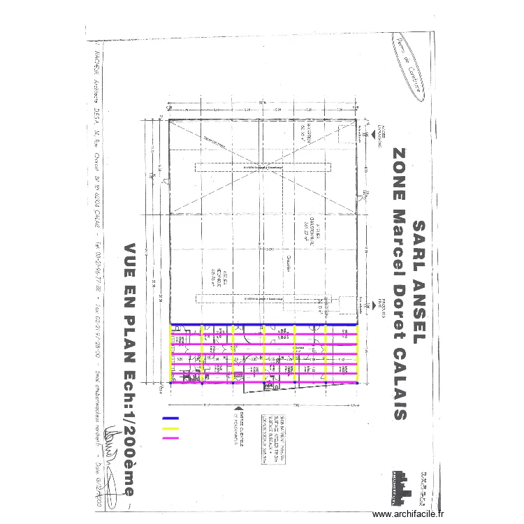 plan structure. Plan de 19  et 146 m²