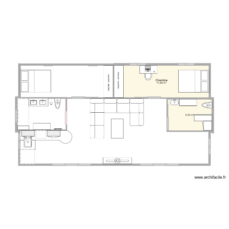 Plan Prefab Terrain Ar&egrave;s. Plan de 0 pièce et 0 m2