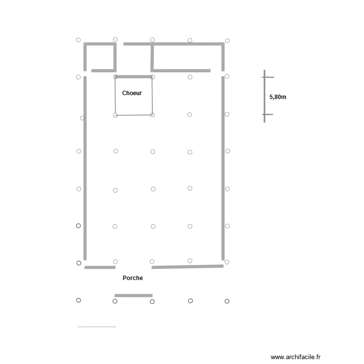 Plan succinct Eglise Lacanau Oc&eacute;an. Plan de 