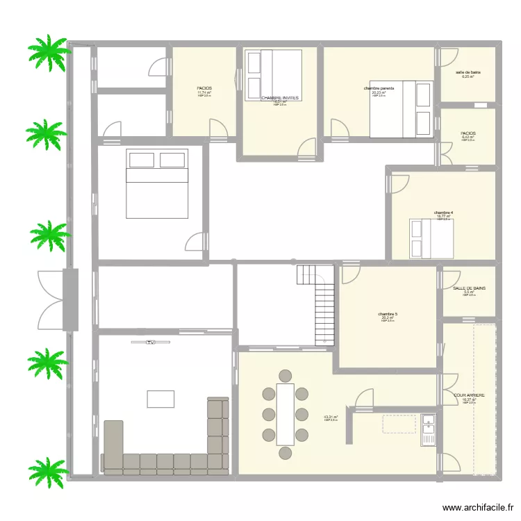 YOU. Plan de 10  et 165 m²