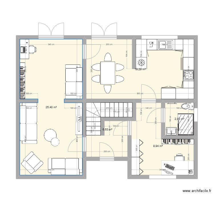 4 BEDROOMS :). Plan de 14 pièces et 127 m2