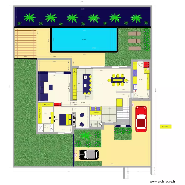 prefaille  plan definit purg&eacute; modifie. Plan de 19  et 1193 m²