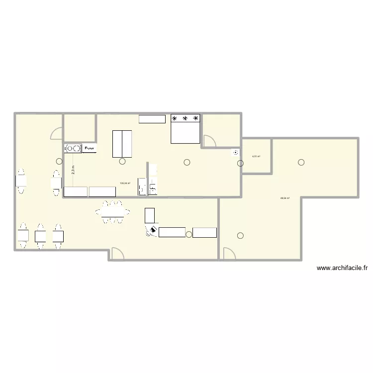Domaine. Plan de 3  et 188 m²
