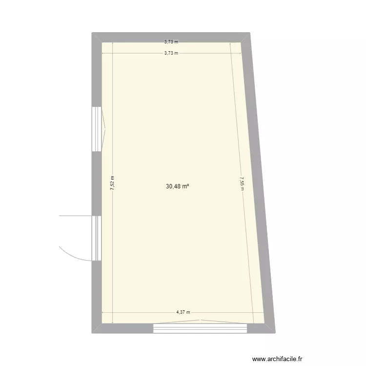 Bussi&egrave;re garage initial. Plan de 