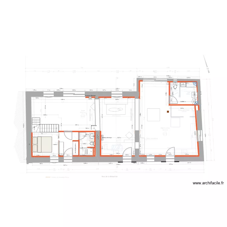Maison modifié. Plan de 3 et 10 m² Maison modifié. Plan de 3 et 10 m²