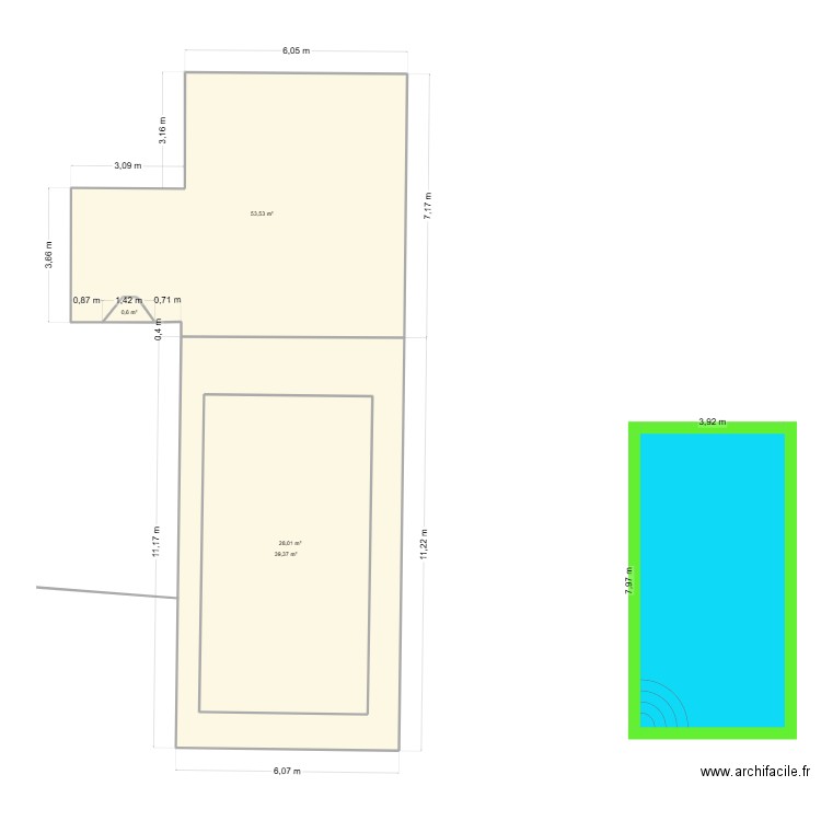 Soliveres perpignan. Plan de 4 pièces et 161 m2