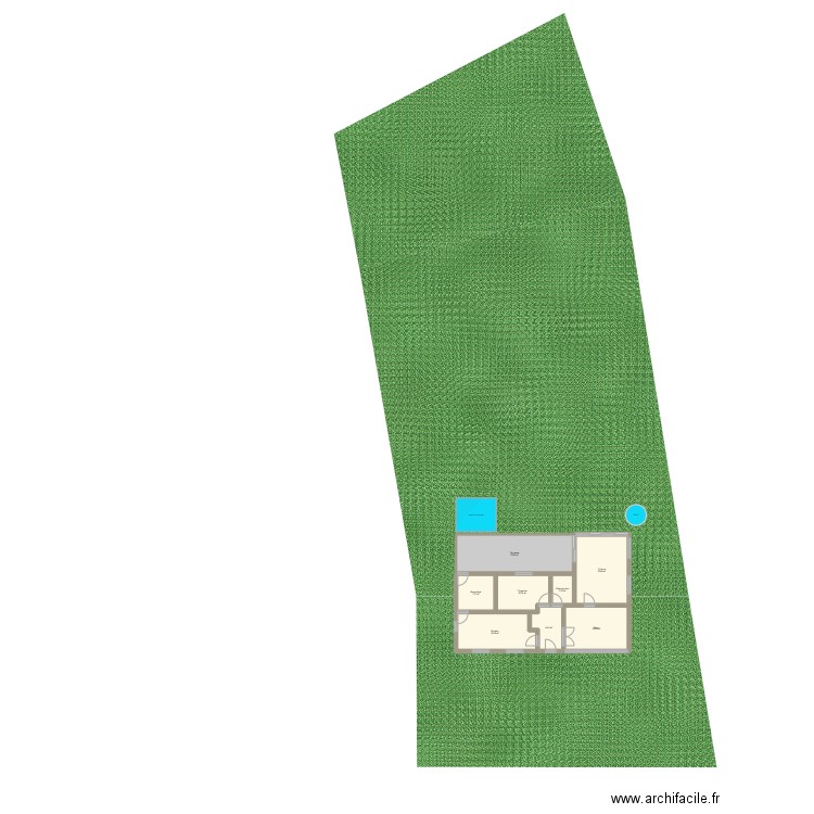 Maison 3. Plan de 8 pièces et 107 m2