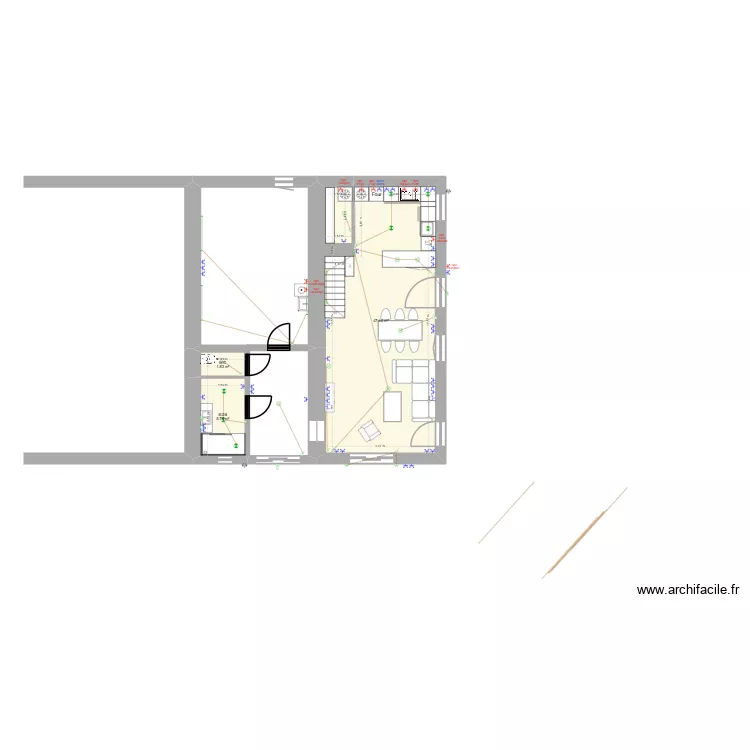 Maison-1. Plan de 12 et 255 m² Maison-1. Plan de 12 et 255 m²