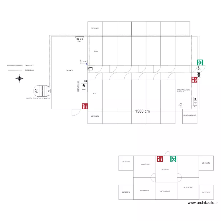 PLAN CHENIL ET NURSERIE. Plan de PLAN CHENIL ET NURSERIE. Plan de