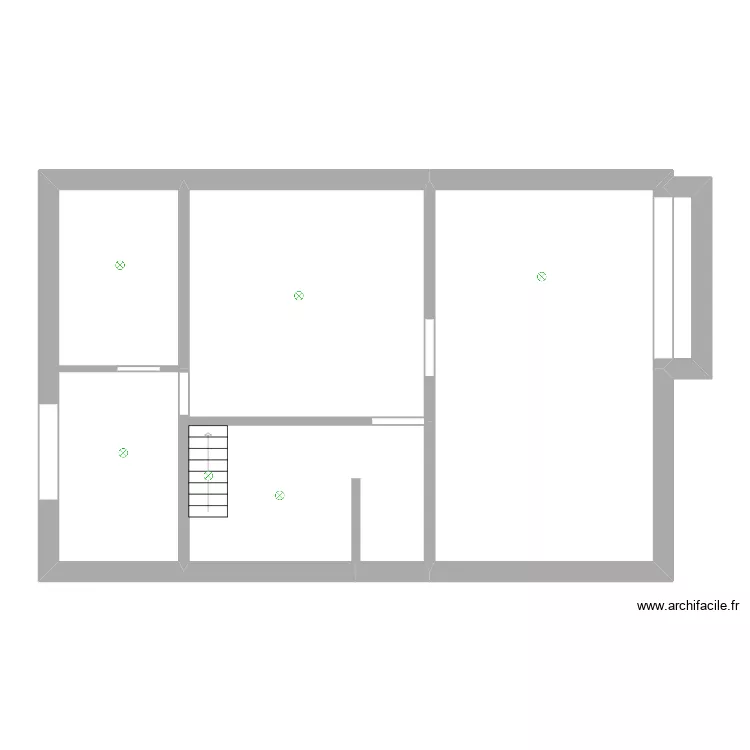 Mellemont - Implantation cave. Plan de 4  et 92 m²