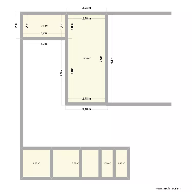 ecole oeuf. Plan de 6 et 38 m² ecole oeuf. Plan de 6 et 38 m²