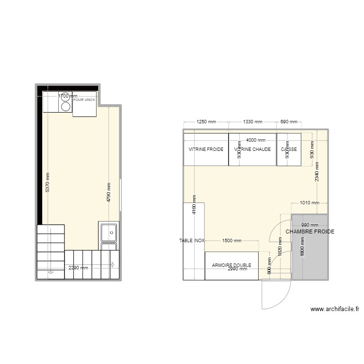 LE PETIOT. Plan de 1 pièce et 12 m2