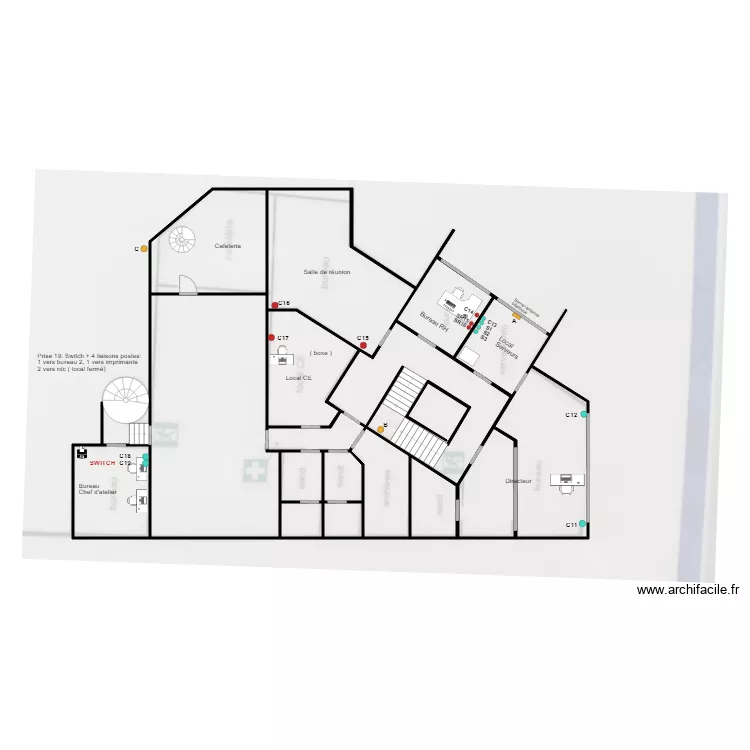 KEOLIS DELION Postes de travail au 12/02/2025 (ETAGE). Plan de KEOLIS DELION Postes de travail au 12/02/2025 (ETAGE). Plan de