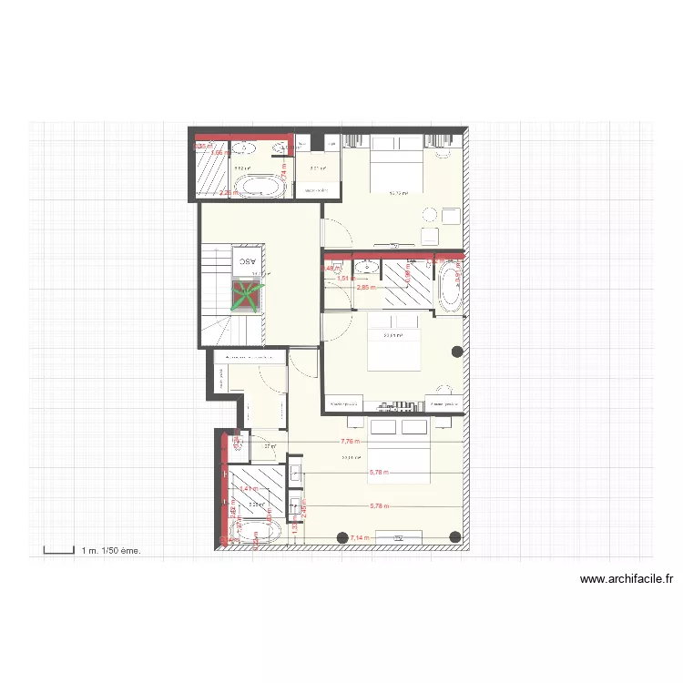 PLAN EVAC ETAGE COTE. Plan de 