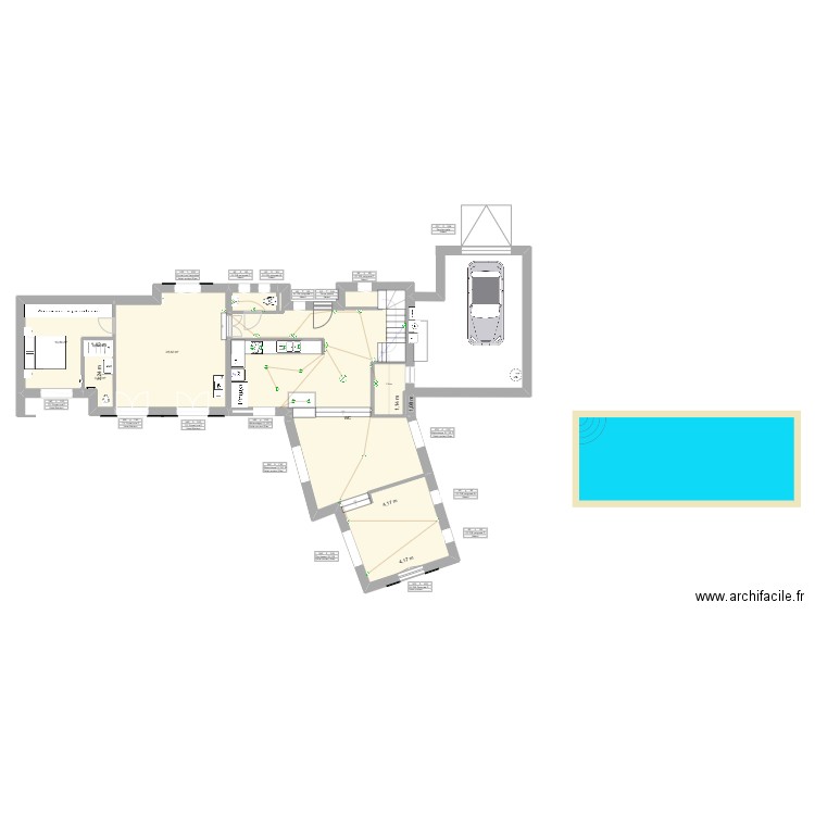 BANDOL RDC Final   Elec. Plan de 6 pièces et 130 m2