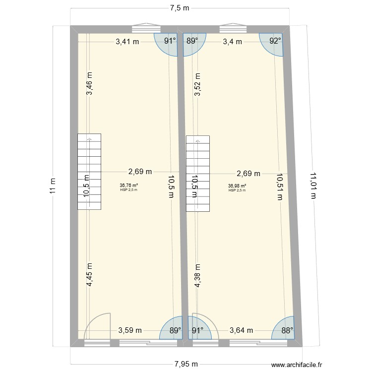 2eme etage ( duplex ). Plan de 0 pièce et 0 m2