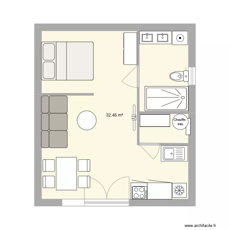 essai 2. Plan de 1 Pièce et 32 m²