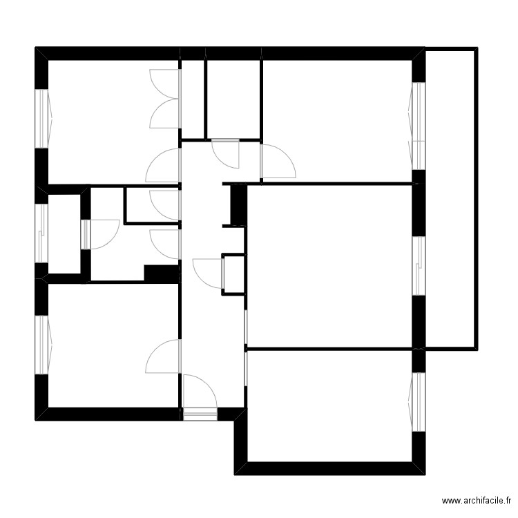 Guilh. Plan de 9 pièces et 62 m2