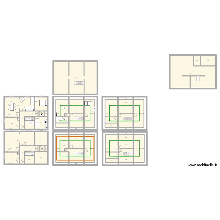 bel air. Plan de 86 pièces et 631 m2