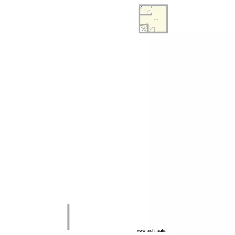 mobio studio. Plan de 3  et 23 m²