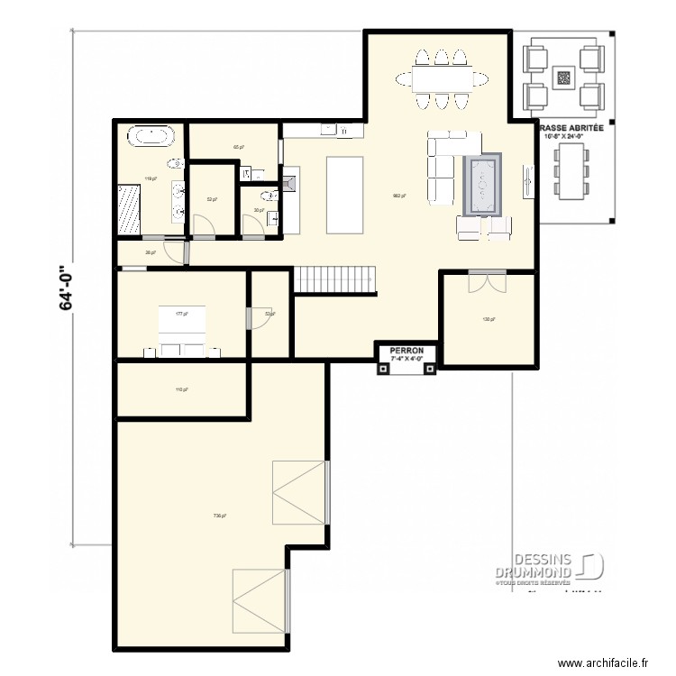 Maison idée 2. Plan de 11 pièces et 231 m2
