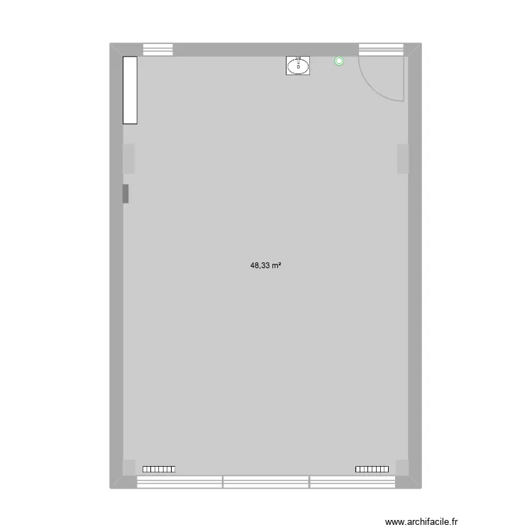 Appartement Th&eacute;rapeutique. Plan de 1  et 48 m²