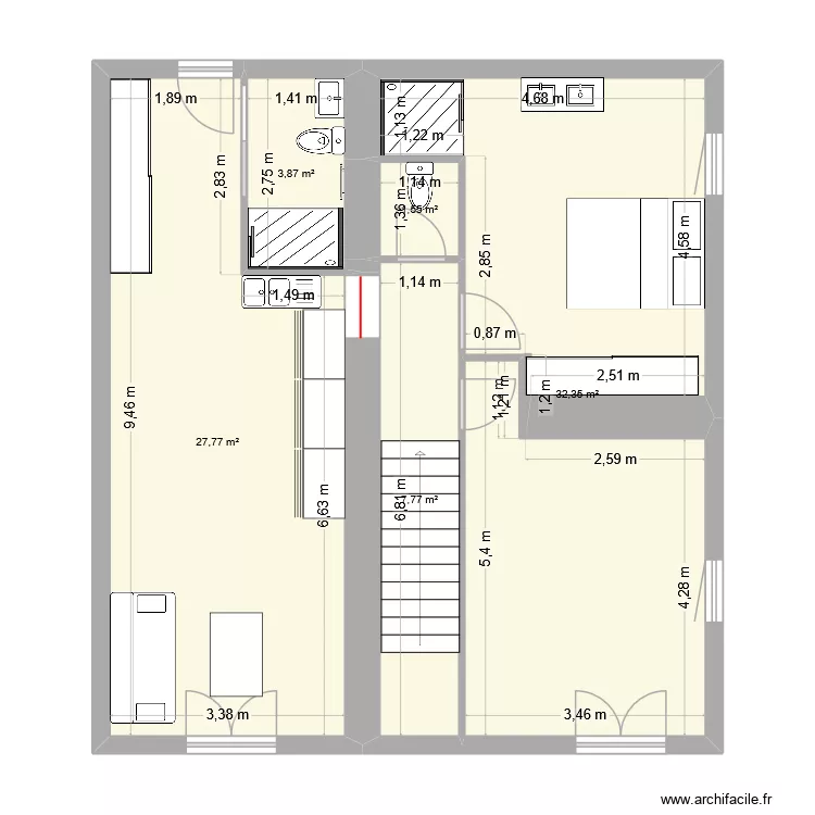 R+1 MARCONIS. Plan de R+1 MARCONIS. Plan de